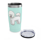 Bichon Frise Ringneck Tumbler, 20oz, Stainless Steel, Embossed Print, 17 Colors, Coffee Cup, Travel Mug, FREE Shipping, Made in USA!!