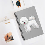 Bichon Frise Spiral Notebook - Ruled Line, Shopping List, Notes, Poems, Song, 118 pages, FREE Shipping, Made in USA!!