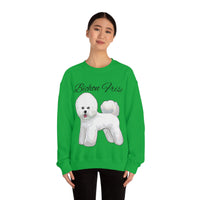 Bichon Frise Unisex Crewneck Sweatshirt, S - 5XL, 12 Colors, Cotton/Polyester, Dog Mom Shirt, Dog Dad Shirt, Gift For Mom, Gift For Dad, FREE Shipping, Made in USA!!