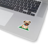 Pug Kiss-Cut Stickers, 4 Sizes, 100% Vinyl, Indoor, White or Transparent, 4