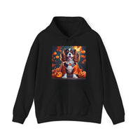 Tricolor Cavalier King Charles Spaniel Halloween Unisex Heavy Blend™ Hooded Sweatshirt, Halloween Hoodie, Dog Hoodie, Halloween Sweatshirt,