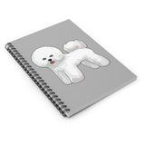 Bichon Frise Spiral Notebook - Ruled Line, Shopping List, Notes, Poems, Song, 118 pages, FREE Shipping, Made in USA!!