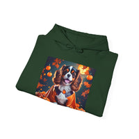 Tricolor Cavalier King Charles Spaniel Halloween Unisex Heavy Blend™ Hooded Sweatshirt, Halloween Hoodie, Dog Hoodie, Halloween Sweatshirt,