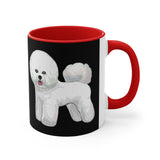 Bichon Frise Accent Coffee Mug, 11oz, Custom Dog Mug, Dog Dad Mug, Dog Mom Mug, Dad Gift, Mom Gift, Dog Owner Gift, Dog Art, Custom Gift for Pet Owner