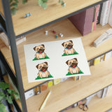 Pug Sticker Sheets, 2 Image Sizes, 3 Image Surfaces, Water Resistant Vinyl, FREE Shipping, Made in USA!!