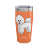 Bichon Frise Ringneck Tumbler, 20oz, Stainless Steel, Embossed Print, 17 Colors, Coffee Cup, Travel Mug, FREE Shipping, Made in USA!!