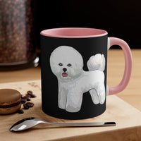 Bichon Frise Accent Coffee Mug, 11oz, Custom Dog Mug, Dog Dad Mug, Dog Mom Mug, Dad Gift, Mom Gift, Dog Owner Gift, Dog Art, Custom Gift for Pet Owner