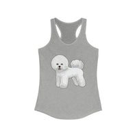 Bichon Frise Women's Ideal Racerback Tank Top, Shirt, XS - 2XL, 5 Colors, Cotton/Polyester, Extra Light Fabric, FREE Shipping, Made in USA!!