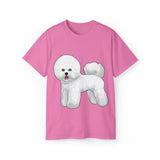 Bichon Frise Unisex Ultra Cotton Tee, S - 5XL, 12 Colors, Birthday Gift, Girl Gift, Boy Gift, Mom Gift, Dad Gift, Bichon Lover, Dog Lover, Made in USA!!