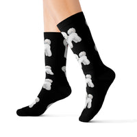 Bichon Frise Sublimation Socks, 3 Sizes, Polyester/Spandex, Pet Lovers, Socks with Dogs, Dog Gift Socks, FREE Shipping Made in USA!!