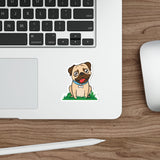 Pug Die-Cut Stickers, Water Resistant Vinyl, 5 Sizes, Matte Finish, Indoor/Outdoor, FREE Shipping, Made in USA!!