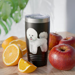 Bichon Frise Ringneck Tumbler, 20oz, Stainless Steel, Embossed Print, 17 Colors, Coffee Cup, Travel Mug, FREE Shipping, Made in USA!!