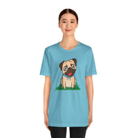 Pug Unisex Jersey Short Sleeve Tee, Pug Gift, Pug Jersey, Pug Life, Pug Theme Gift, Dog Shirt, Dog Mom, Dog Breed Print, Dog Father,