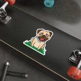 Pug Die-Cut Stickers, Water Resistant Vinyl, 5 Sizes, Matte Finish, Indoor/Outdoor, FREE Shipping, Made in USA!!