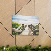 Beach Path Wall Art Canvas, Wooden Walkway, Sand Dunes, Beach, Ocean, FREE Shipping, Made in USA!!