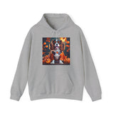 Tricolor Cavalier King Charles Spaniel Halloween Unisex Heavy Blend™ Hooded Sweatshirt, Halloween Hoodie, Dog Hoodie, Halloween Sweatshirt,