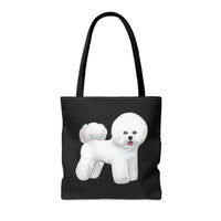 Bichon Frise Tote Bag, 3 Sizes, Polyester, Dog Lover, Bichon Mom, Bichon Dad, Gift for Mom, Gift for Dad, Made in USA!!