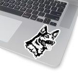 German Shepherd Kiss-Cut Stickers, 4 Sizes, Indoor/Outdoor Use, White or Transparent, FREE Shipping, Made in USA!!