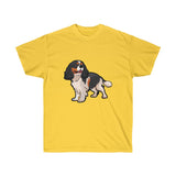 Tricolor Cavalier King Charles Spaniel Unisex Ultra Cotton Tee