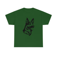 German Shepherd Unisex Heavy Cotton Tee, S - 5XL, 100% Cotton, Light Fabric, 8 Colors, FREE Shipping, Made in USA!!
