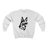 German Shepherd Unisex Heavy Blend Crewneck Sweatshirt, Loose Fit, Cotton/Polyester, S - 3XL, 10 Colors, FREE Shipping, Made in USA!!