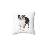 Miniature American Shepherd Spun Polyester Square Pillow, Polyester, 4 Sizes, Made in USA, FREE Shipping!!