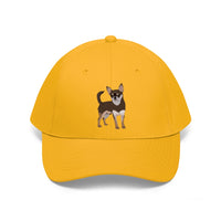 Chihuahua Unisex Twill Hat, 100% Cotton, Adjustable Velcro Closure, 10 Colors, FREE Shipping, Made in the USA!!
