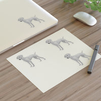 Weimaraner Sticker Sheets, 2 Image Sizes, 3 Image Surfaces, Water Resistant Vinyl, FREE Shipping, Made in USA!!