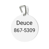 Personalized Customized Pet Tag, Double Side Print, Solid Metal, Dog Tag, Metal Clip Included, FREE Shipping, Made in USA!!