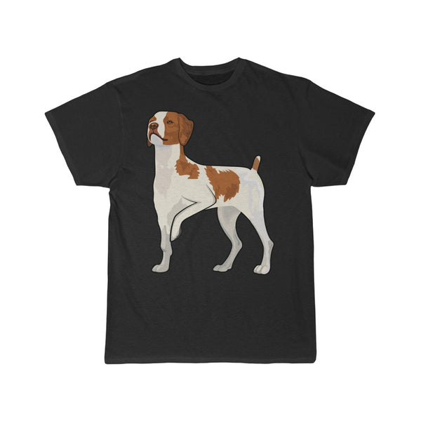 Brittany Dog Men's Short Sleeve Tee Shirt, Small-3XL, Casual Clothing, 100% preshrunk cotton, Light Fabric, Made in the USA!!