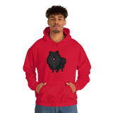 Black Pomeranian Unisex Heavy Blend™ Hooded Sweatshirt, S - 3XL, 6 Colors, Cotton/Polyester, FREE Shipping, Made in USA!!