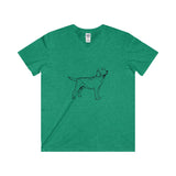 Labrador Retriever V-Neck T-Shirt, Men's Fitted V-Neck Short Sleeve Tee