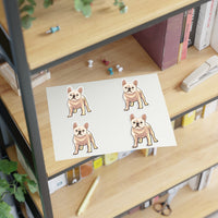 French Bulldog Sticker Sheets, 2 Image Sizes, 3 Image Surfaces, Water Resistant Vinyl, FREE Shipping, Made in USA!!