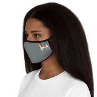 Brittany Dog Fitted Polyester Face Mask, 100% Polyester, 2 Layers of Cloth, Filter Pocket Between, Ear Loops, One Size, Made in the USA!!