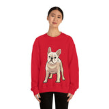 French Bulldog Unisex Heavy Blend Crewneck Sweatshirt, S - 3XL, 6 Colors, Loose Fit, Cotton/Polyester, FREE Shipping, Made in USA!!
