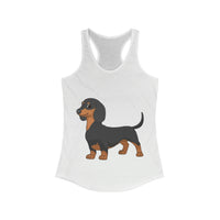 Dachshund  Women's Ideal Racerback Tank, XS - 2XL, 8 Colors, Soft Cotton/Polyester, Extra Light Fabric, FREE Shipping, Made in USA!!