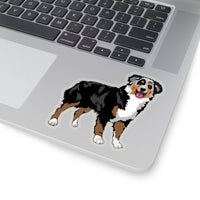 Australian Shepherd Kiss-Cut Stickers, 4 Sizes, Indoor/Outdoor Use, White or Transparent, FREE Shipping, Made in USA!!