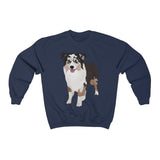 Miniature American Shepherd Unisex Heavy Blend™ Crewneck Sweatshirt, Cotton/Polyester, S - 5XL, 12 Colors, FREE Shipping, Made in USA!!