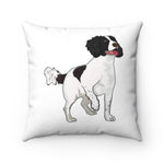 English Springer Spaniel Spun Polyester Square Pillow, 4 Sizes, 100% Polyester Cover and Pillow, Consealed Zipper, Made in the USA!!