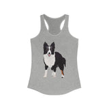 Border Collie Women's Ideal Racerback Tank, Cotton/Polyester, 8 Colors, S - 2XL, FREE Shipping, Made in USA!!