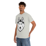Siberian Husky Unisex Heavy Cotton Tee, S - 5XL, 12 Colors, Light Fabric, FREE Shipping, Made in USA!!