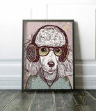Poodle Poster Gift For Kids Room Hipster Animal
