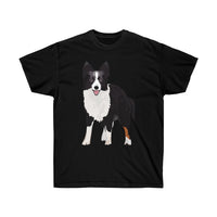 Border Collie Unisex Ultra Cotton Tee, 11 Colors, S - 5XL, 100% Cotton, FREE Shipping, Made in USA!!