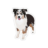 Miniature American Shepherd Die-Cut Stickers, 5 Sizes, Water Resistant Vinyl, Indoor/Outdoor, Matte Finish, FREE Shipping, Made in the USA!!