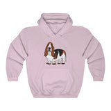 Basset Hound Unisex Heavy Blend™ Hooded Sweatshirt, Cotton& Polyester, S - 5XL, 12 Colors, FREE Shipping, Made in USA!!