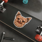 Yorkshire Terrier Die-Cut Stickers, Water Resistant Vinyl, 5 Sizes, Matte Finish, Indoor/Outdoor, FREE Shipping, Made in USA!!