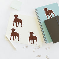 Vizsla Sticker Sheets, 2 Sizes, Indoor/Outdoor, Water Resistant, Made in the USA!!