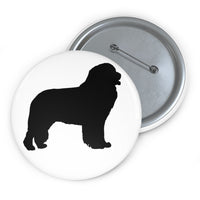 Newfoundland Pin Button, 3 Sizes, Safety Pin Backing, FREE Shipping, Made in USA!!