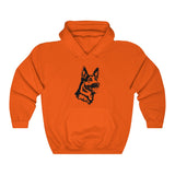 German Shepherd Unisex Heavy Blend Hooded Sweatshirt, S - 5XL, Cotton/Polyester, FREE Shipping, Made in USA!!