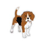 Beagle Kiss-Cut Stickers, Indoor/Outdoor Use, 4 Sizes, White or Transparent, FREE Shipping, Made in USA!!